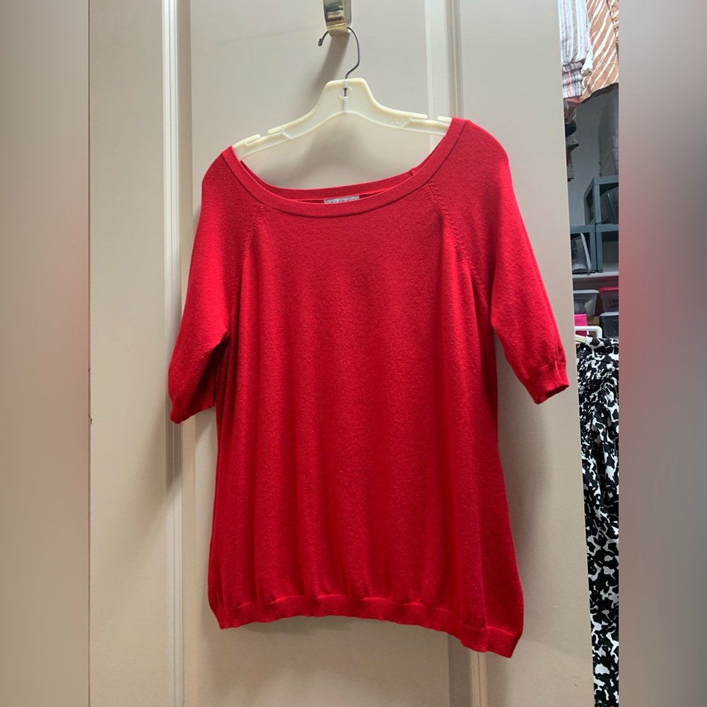 Red Joseph A short sleeve sweater
